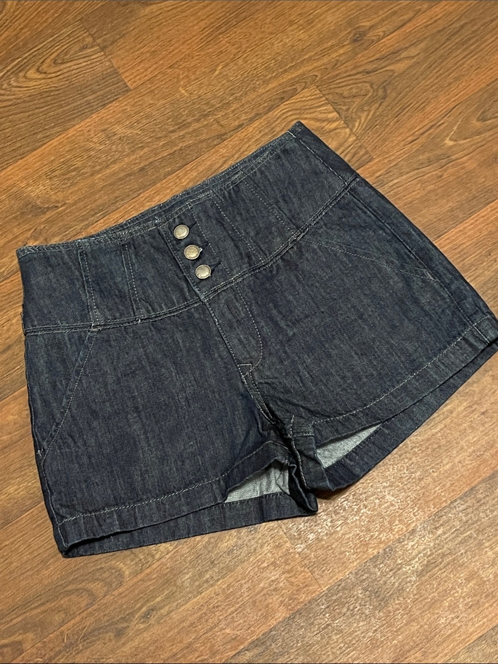 EXPRESS High Waist Dark Denim Shorts Size 4